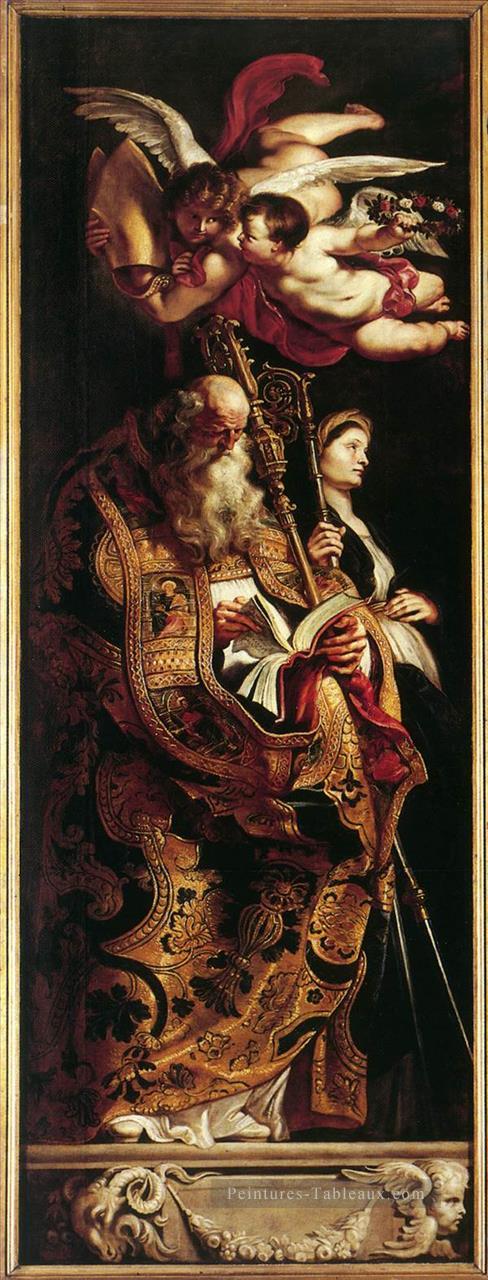 Raising de la Croix Sts Amand et Walpurgis Baroque Peter Paul Rubens Peintures à l'huile